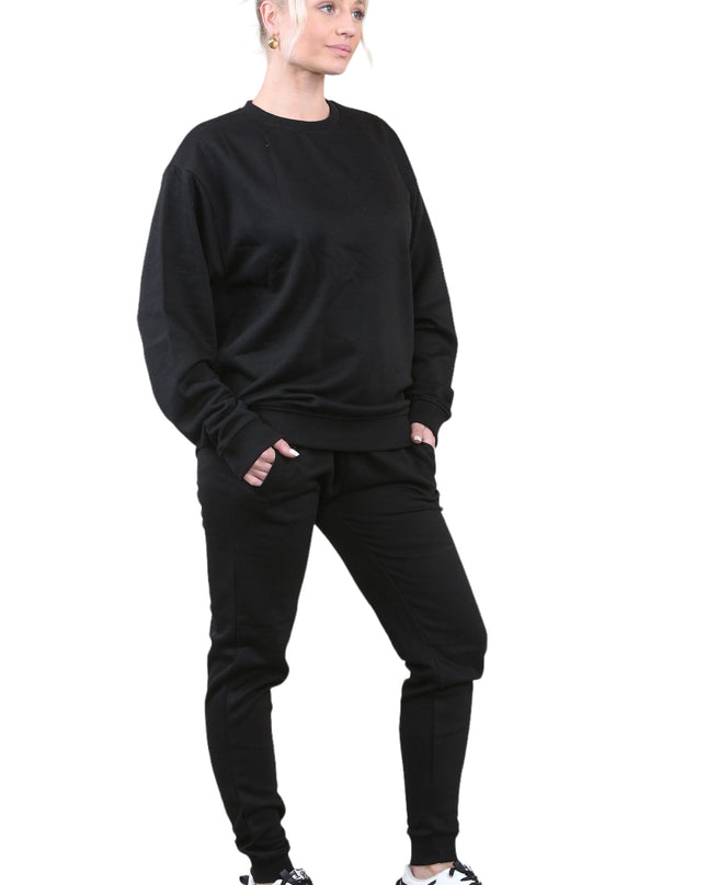 Ladies Tracksuit - 2PC Ladies Sweat Shirt Top & Drawstring Bottom - Track N Trend