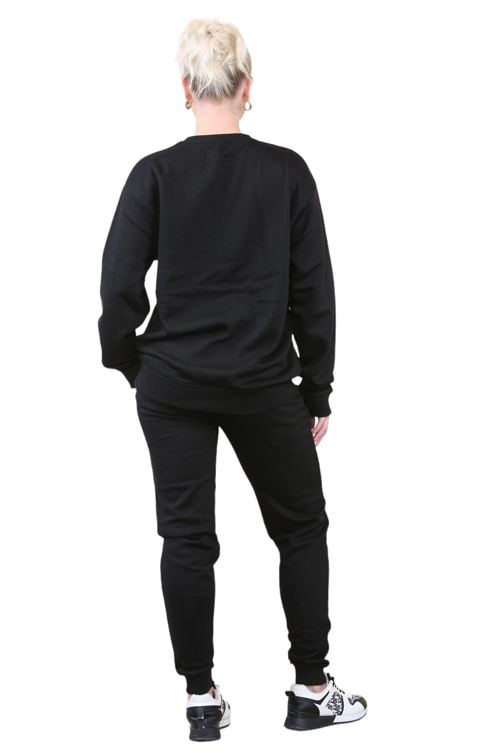 Ladies Tracksuit - 2PC Ladies Sweat Shirt Top & Drawstring Bottom - Track N Trend