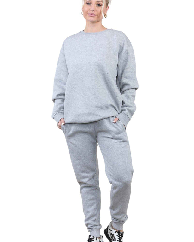 Ladies Tracksuit - 2PC Ladies Sweat Shirt Top & Drawstring Bottom