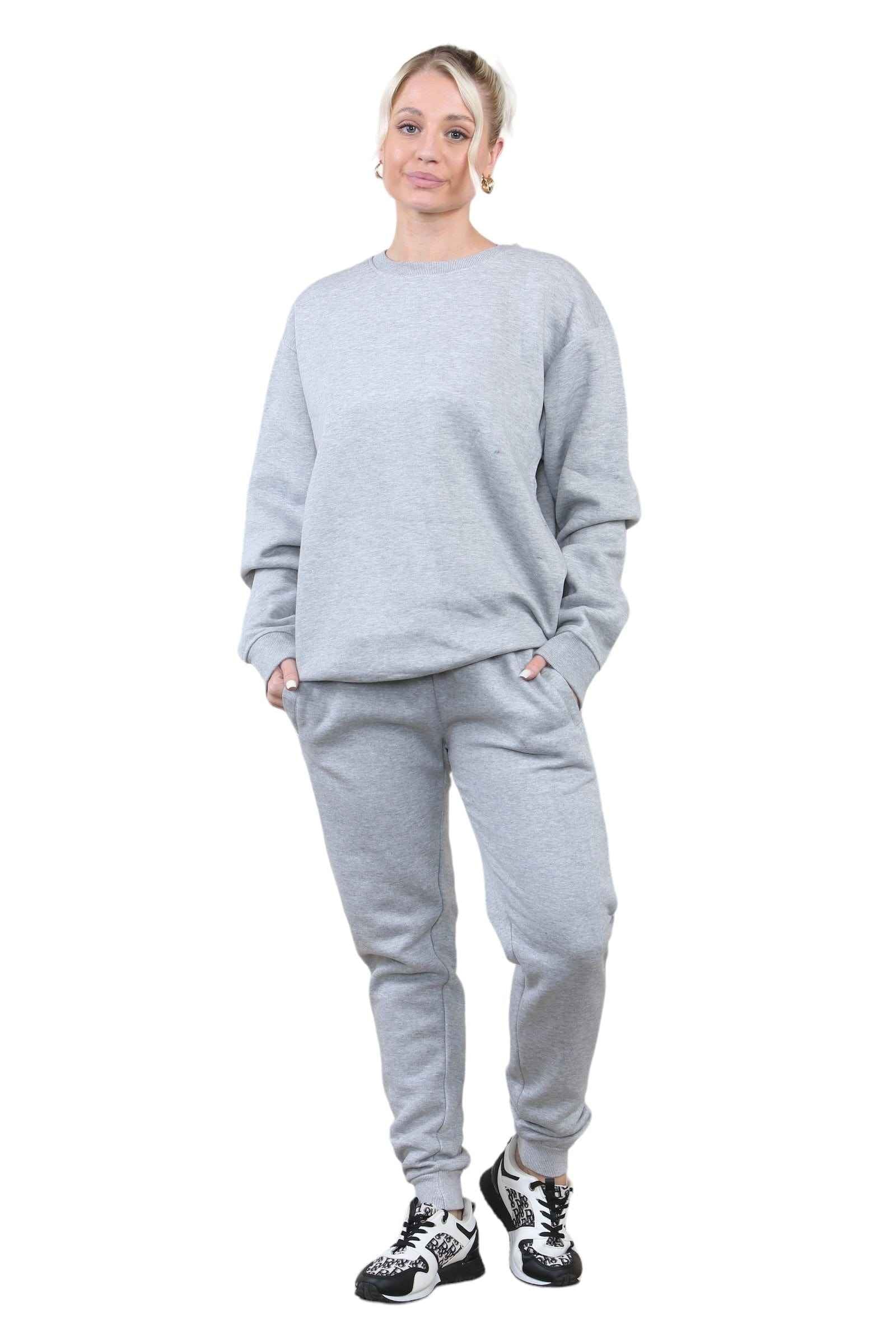 Ladies Tracksuit - 2PC Ladies Sweat Shirt Top & Drawstring Bottom