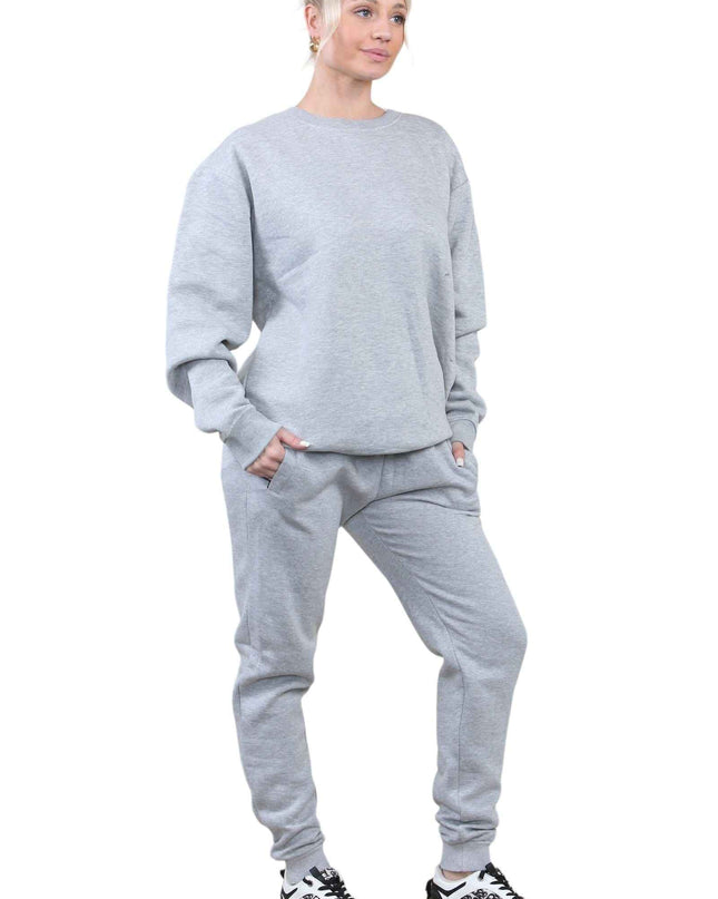 Ladies Tracksuit - 2PC Ladies Sweat Shirt Top & Drawstring Bottom