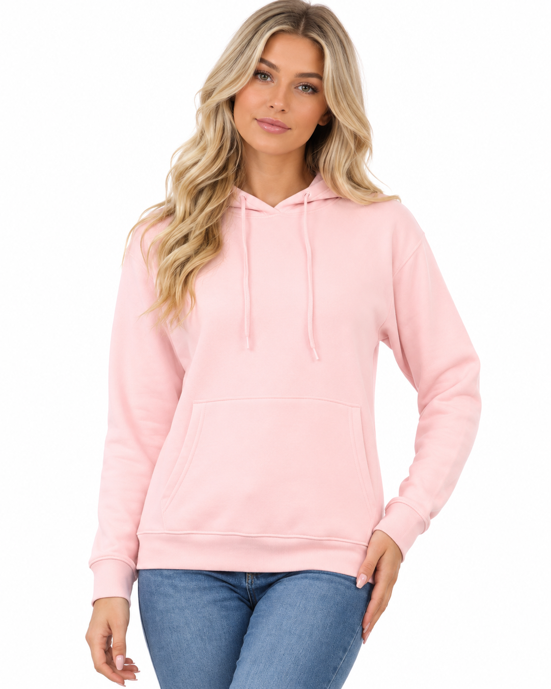 Wholesale Women's Plain Fleece Pullover Hoodies | Pack of 6