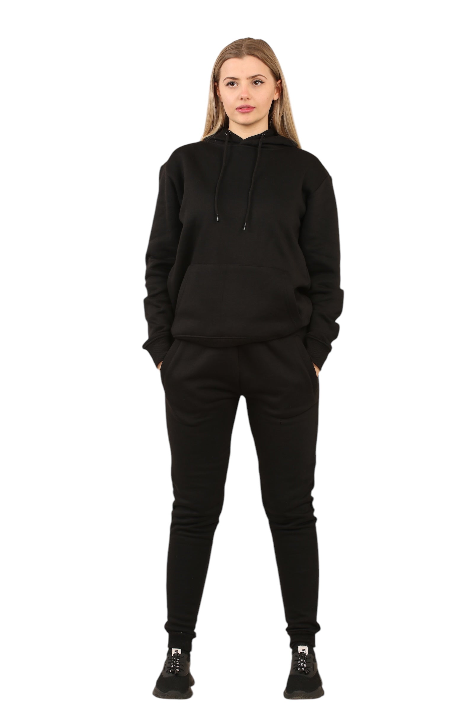Ladies Hoodie Set - 2PC Ladies Hoodie Top & Drawstring Bottom - Track N Trend