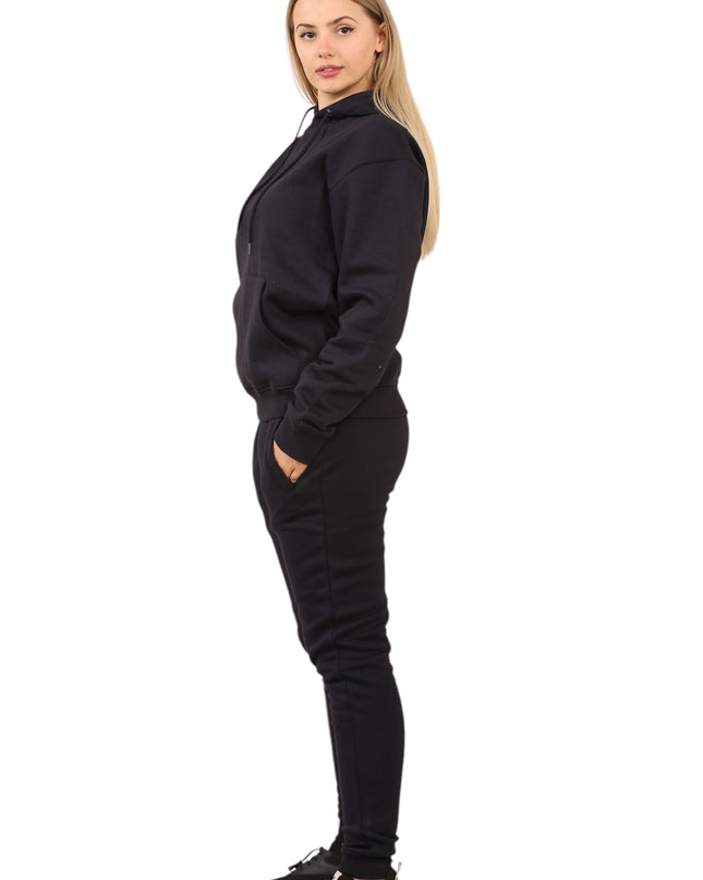 Ladies Hoodie Set - 2PC Ladies Hoodie Top & Drawstring Bottom - Track N Trend