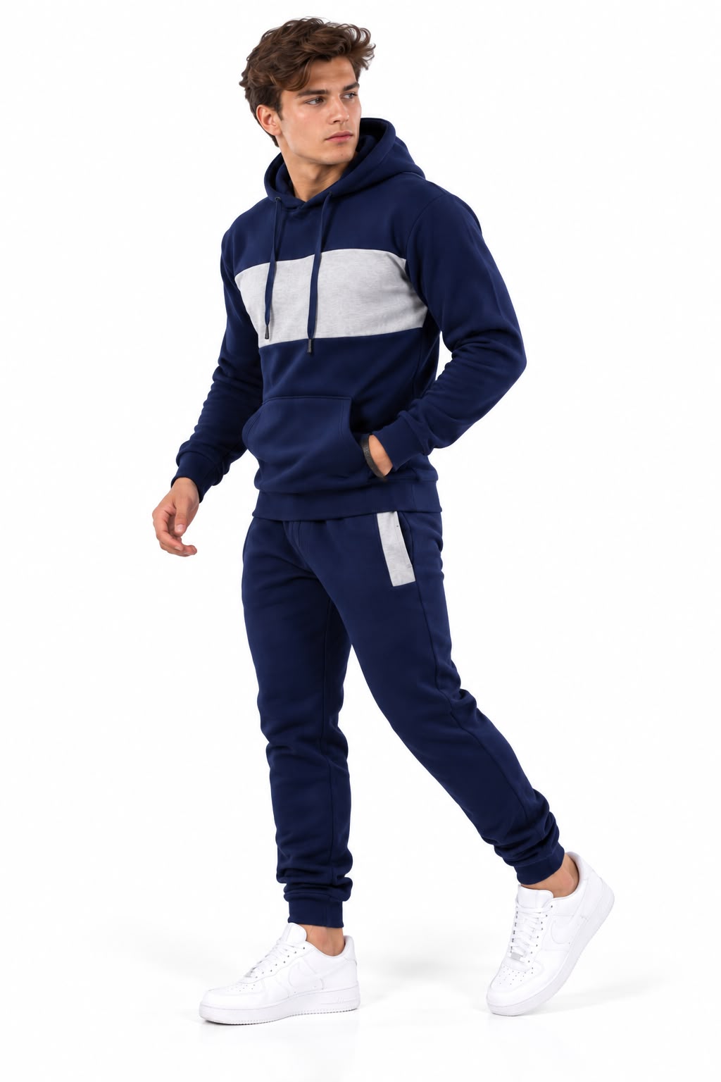 Wholesale Men's Stripe Detail Hoodie Tracksuits | Pack of 7
