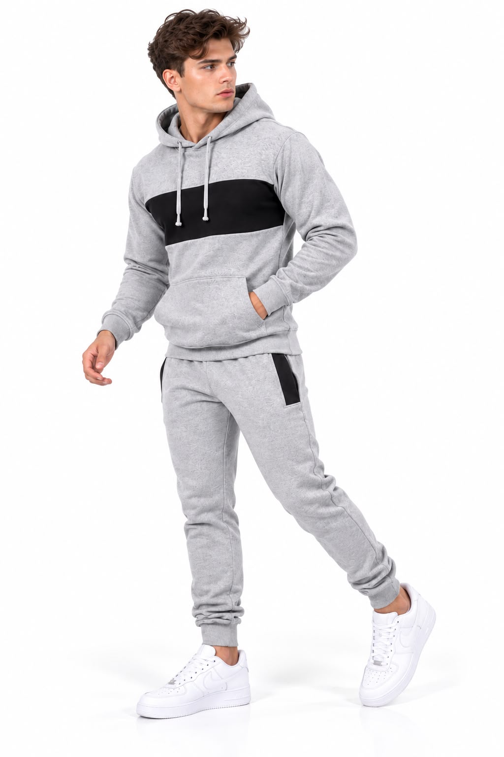 Wholesale Men's Stripe Detail Hoodie Tracksuits | Pack of 7