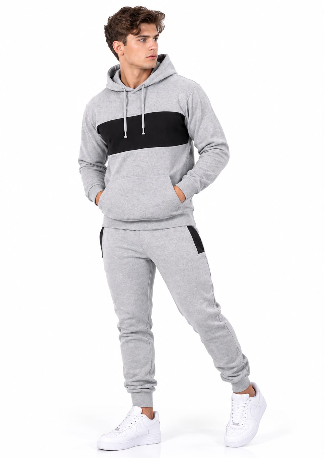 Wholesale Men's Stripe Detail Hoodie Tracksuits | Pack of 7