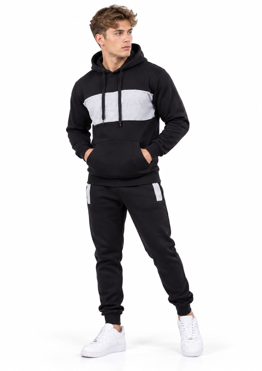 Wholesale Men's Stripe Detail Hoodie Tracksuits | Pack of 7
