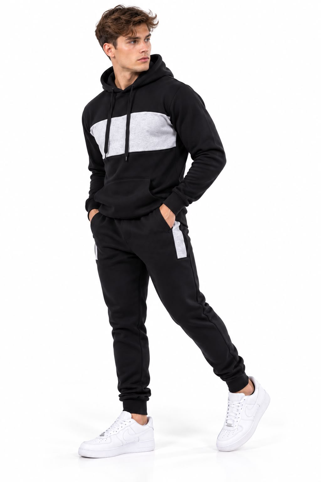 Wholesale Men's Stripe Detail Hoodie Tracksuits | Pack of 7