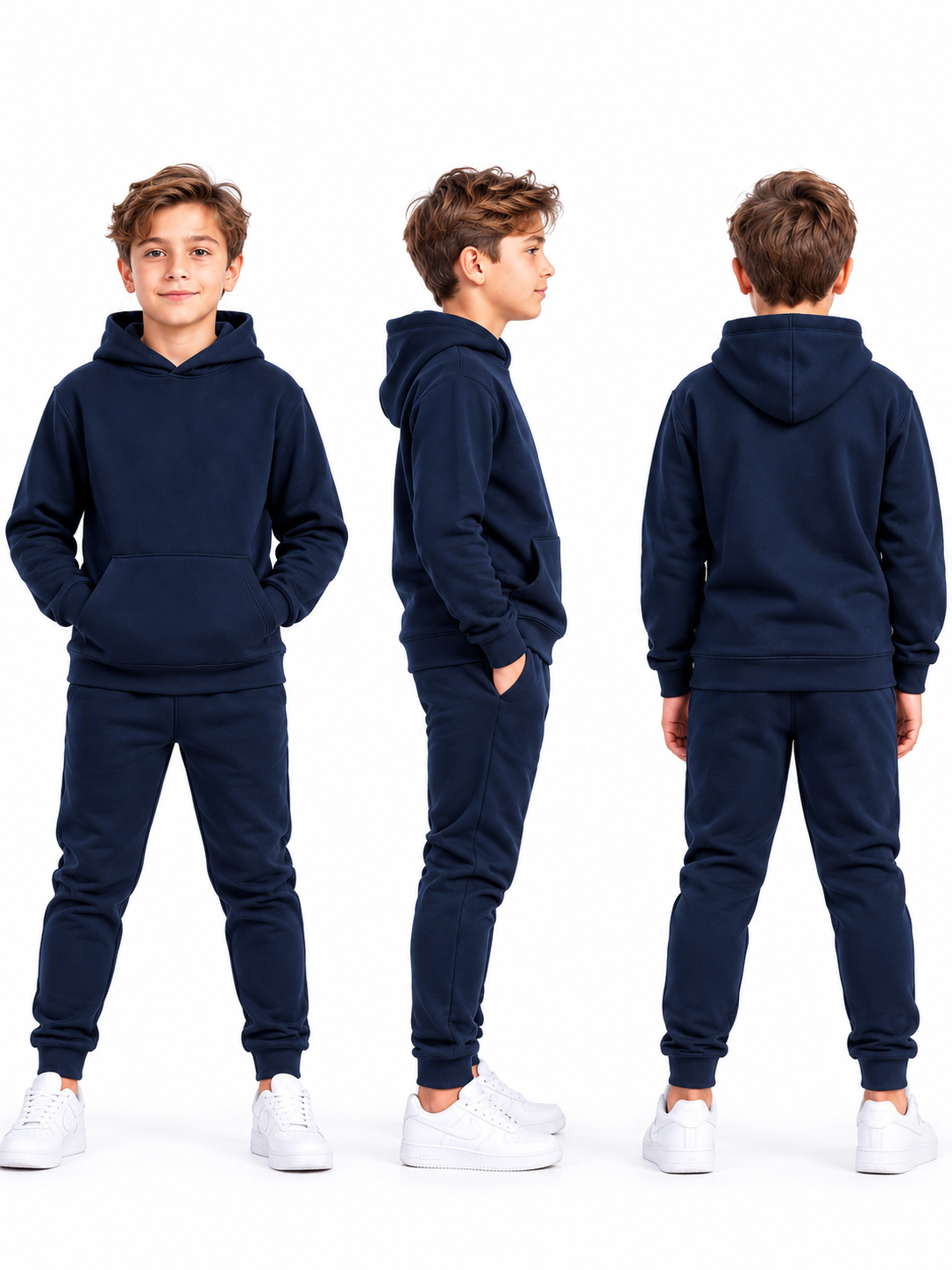 Wholesale Kids' Plain Hoodie & Jogger Tracksuits | Pack of 5