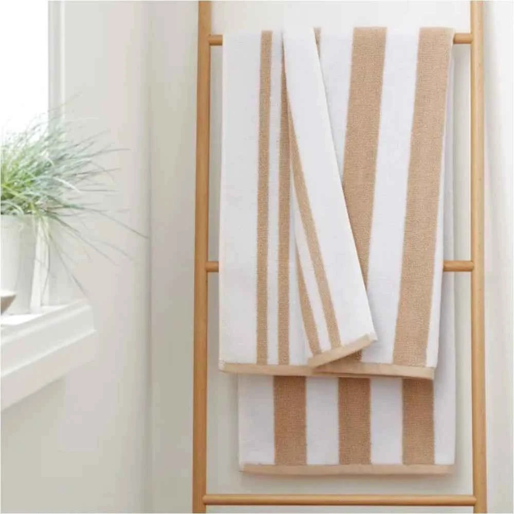 Blue & Brown Stripe Beach Towel