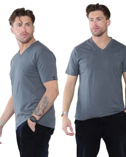 Pack of 4 Organic Cotton Men's V Neck T-Shirts