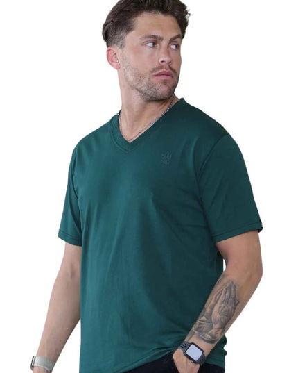 Pack of 4 Organic Cotton Men's V Neck T-Shirts