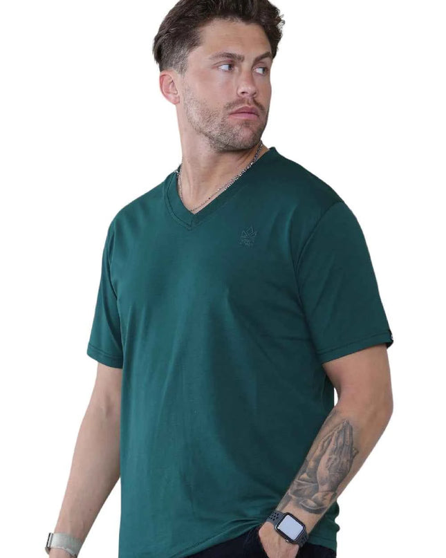 Pack of 4 Organic Cotton Men's V Neck T-Shirts