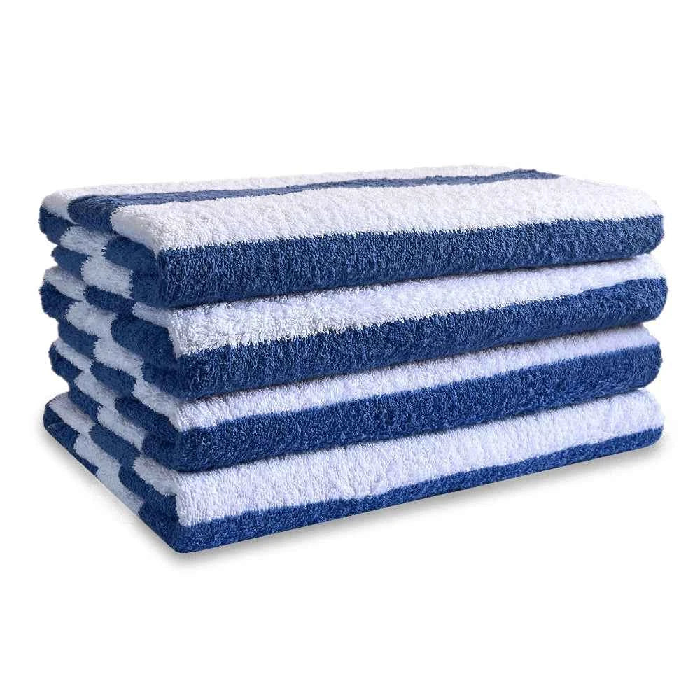 Blue & Brown Stripe Beach Towel