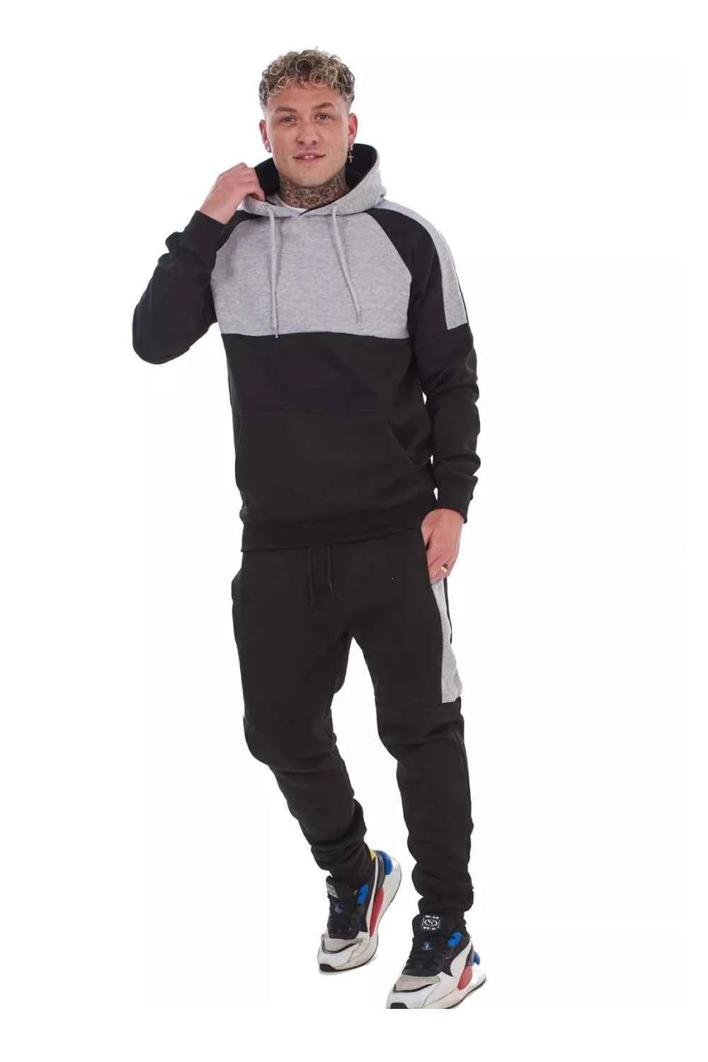 Mens Hooded Panelled Tracksuits