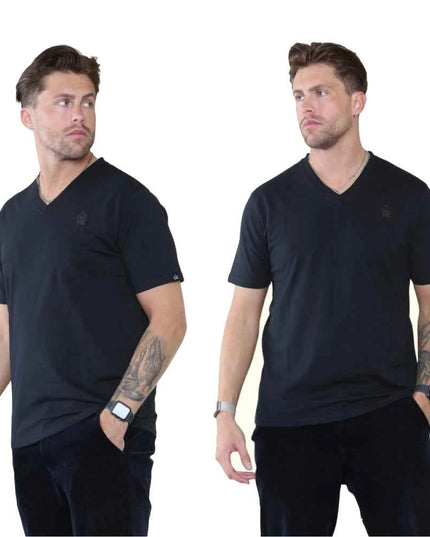 Pack of 4 Organic Cotton Men's V Neck T-Shirts
