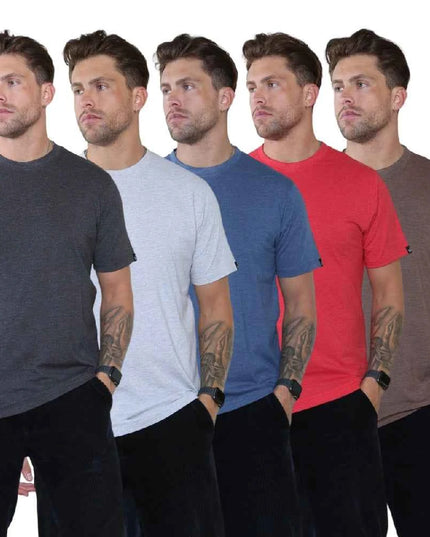 Pack of 5 Crew Neck Half Sleeves Mens Tshirts