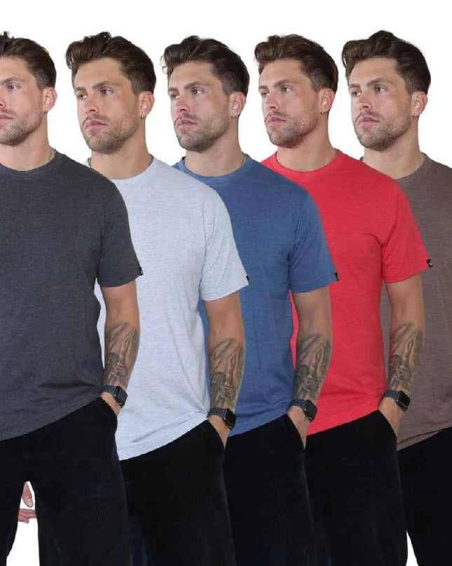 Pack of 5 Crew Neck Half Sleeves Mens Tshirts