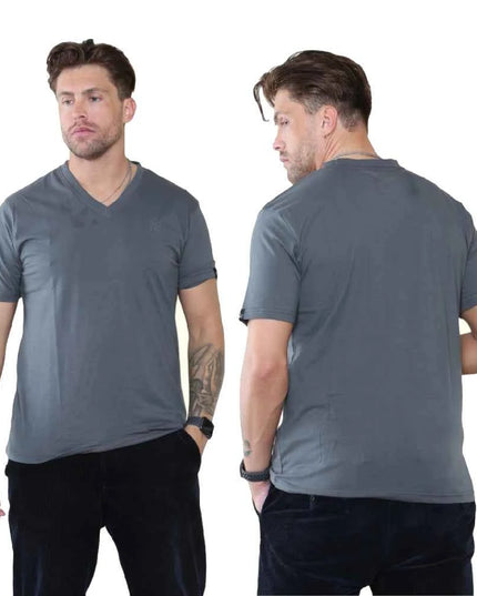 Pack of 4 Organic Cotton Men's V Neck T-Shirts
