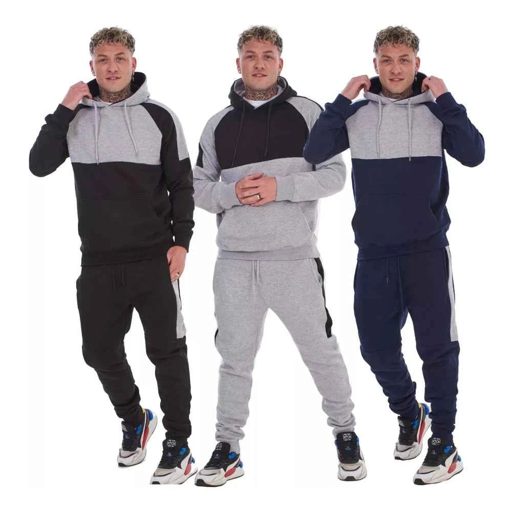 Mens Hooded Panelled Tracksuits