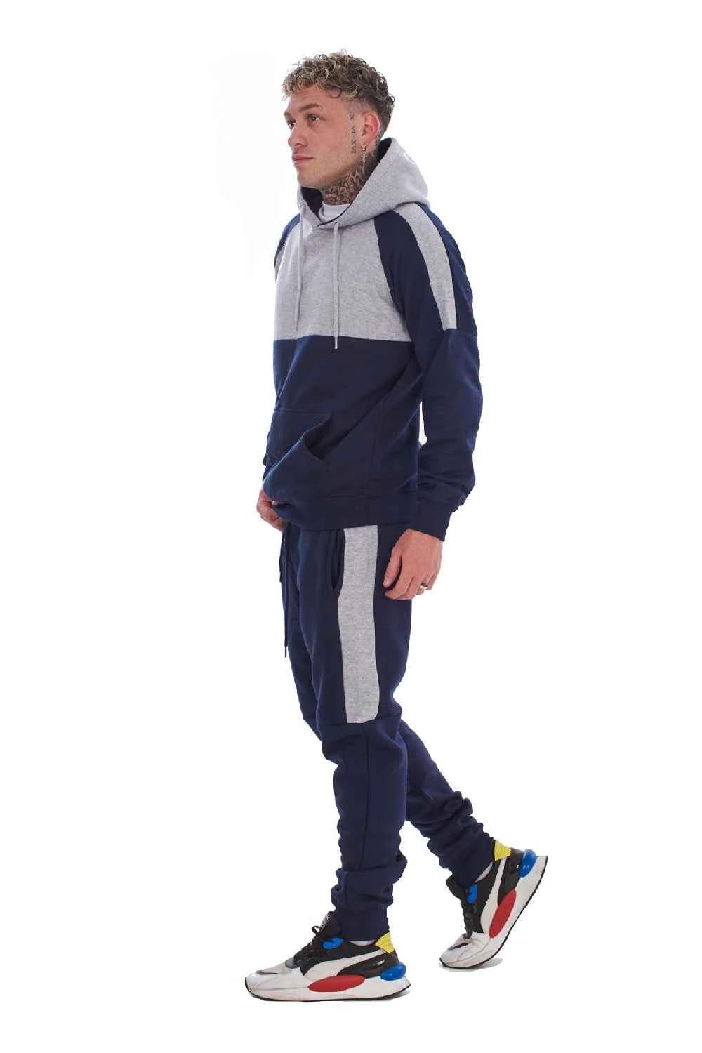 Mens Hooded Panelled Tracksuits