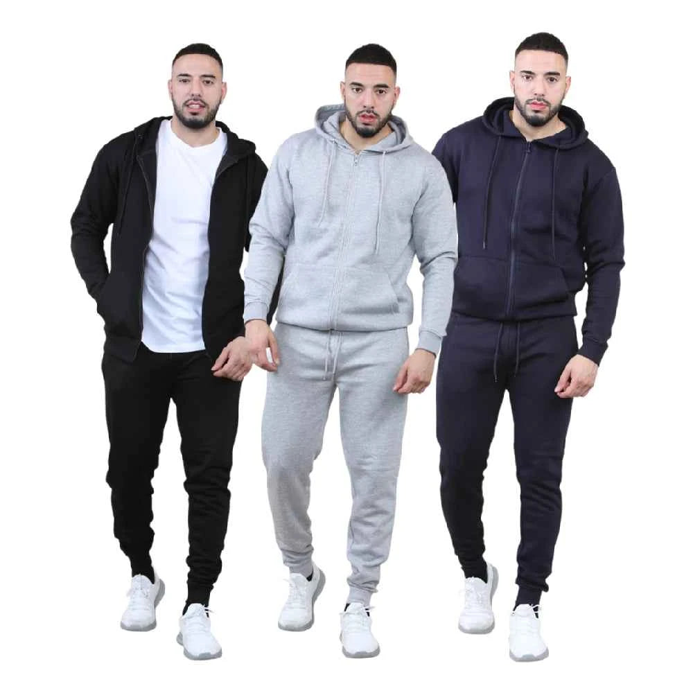 Men's 2 pcs Zipper Hoodie & Drawstring Waist Pant Set ,Co-ord Set