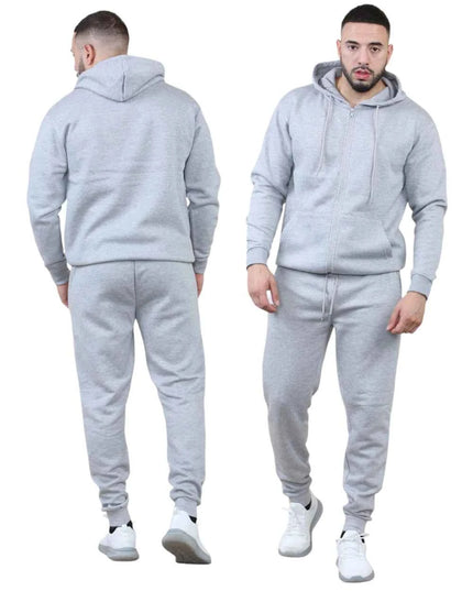 Men's 2 pcs Zipper Hoodie & Drawstring Waist Pant Set ,Co-ord Set