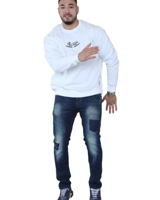 Unisex Loose Graphic Print Round Neck Longsleeves Sweatshirt